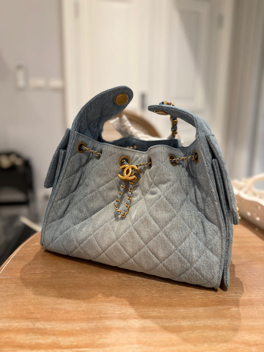 Chanel 25ss Hobo Denim Light small brand