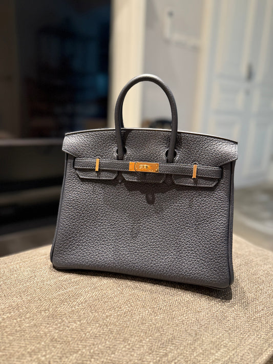 Hermes Birkin 25 Caban Togo GHW stamp W 99new